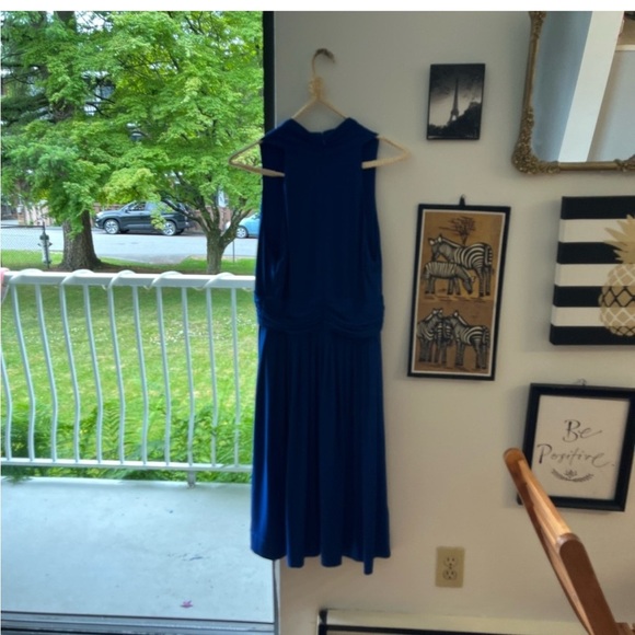 Calvin Klein Blue Sleeveless Dress- Size 8 super strechy - Picture 11 of 14